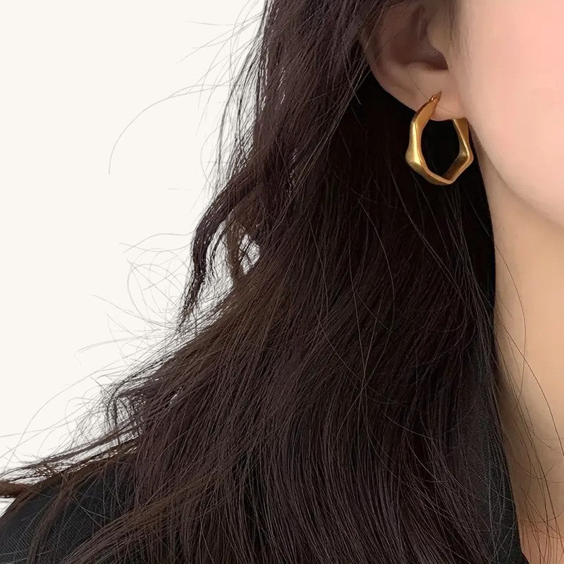 Bone Hoop Earrings