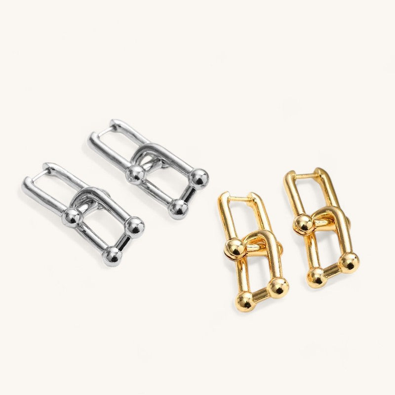 Horseshoe Link Earrings