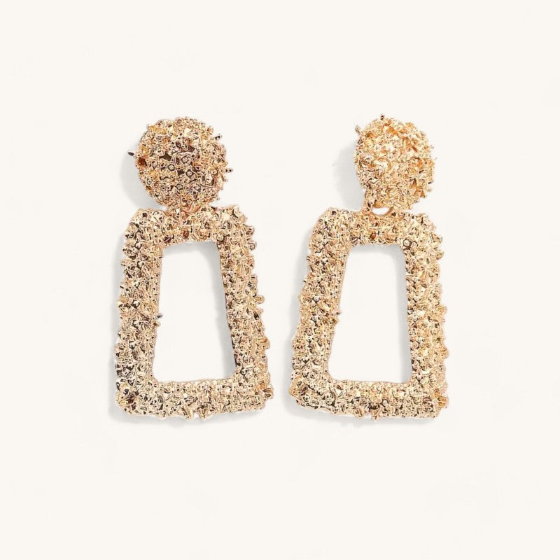 Textured Square Earrings